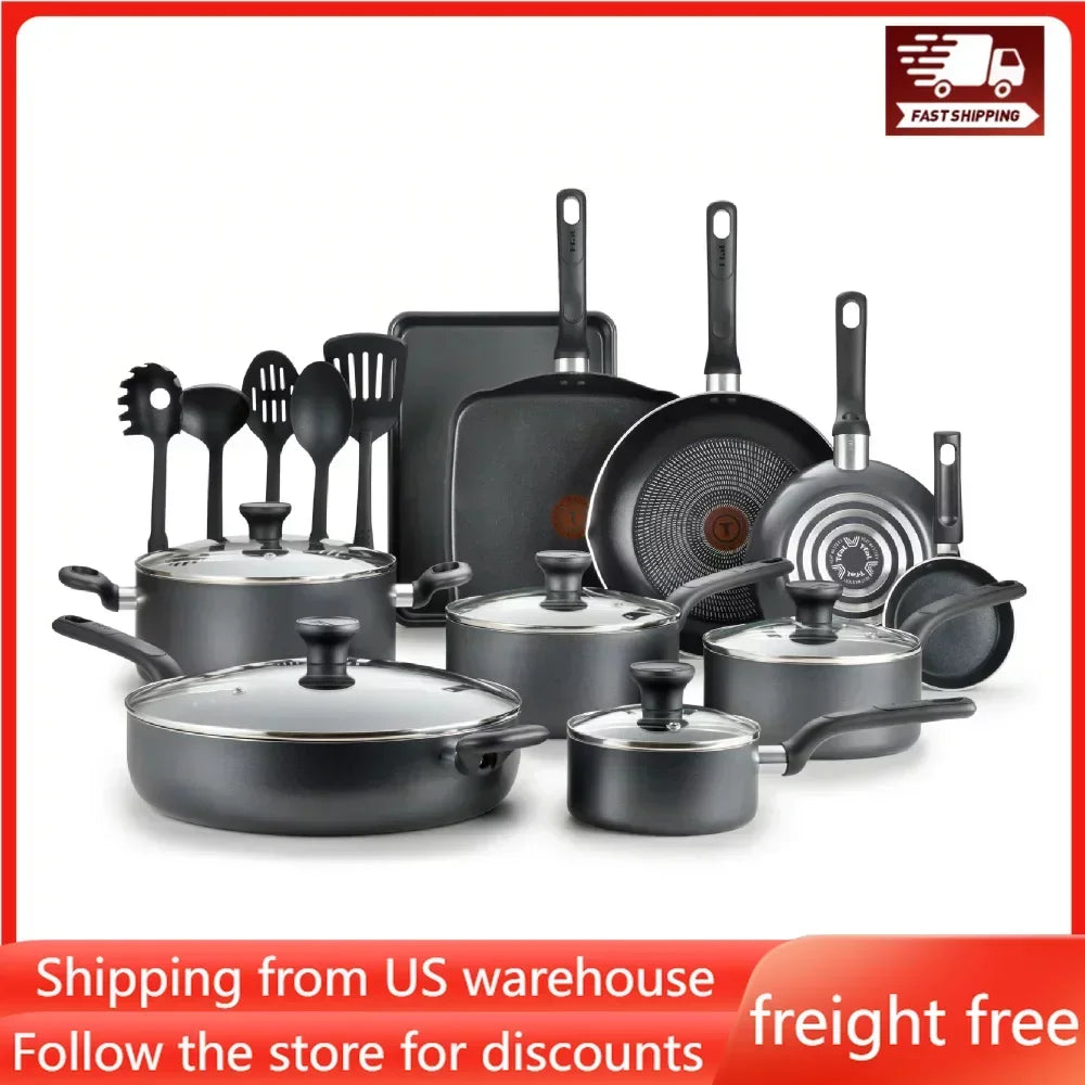 Nonstick Cookware Nonstick Cookware Set for Kitchen Pots Offers Dishwasher Safe 20 Piece Set Free Shipping Non-stick Pan Cooking