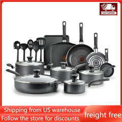 Nonstick Cookware Nonstick Cookware Set for Kitchen Pots Offers Dishwasher Safe 20 Piece Set Free Shipping Non-stick Pan Cooking