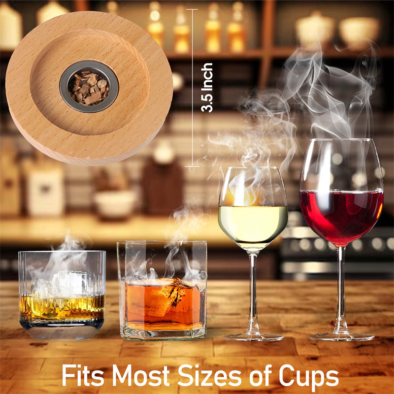 Elevate Your Cocktails,Whisky Smoker Kit with Torch & 6 Wood Chip Flavors,Infuse Whiskey, Bourbon & More (Butane Free)