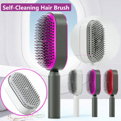 One-Click Clean Hair Brush Anti-Static & Gentle on Scalp - Massage Comb for Healthy Hair Growth