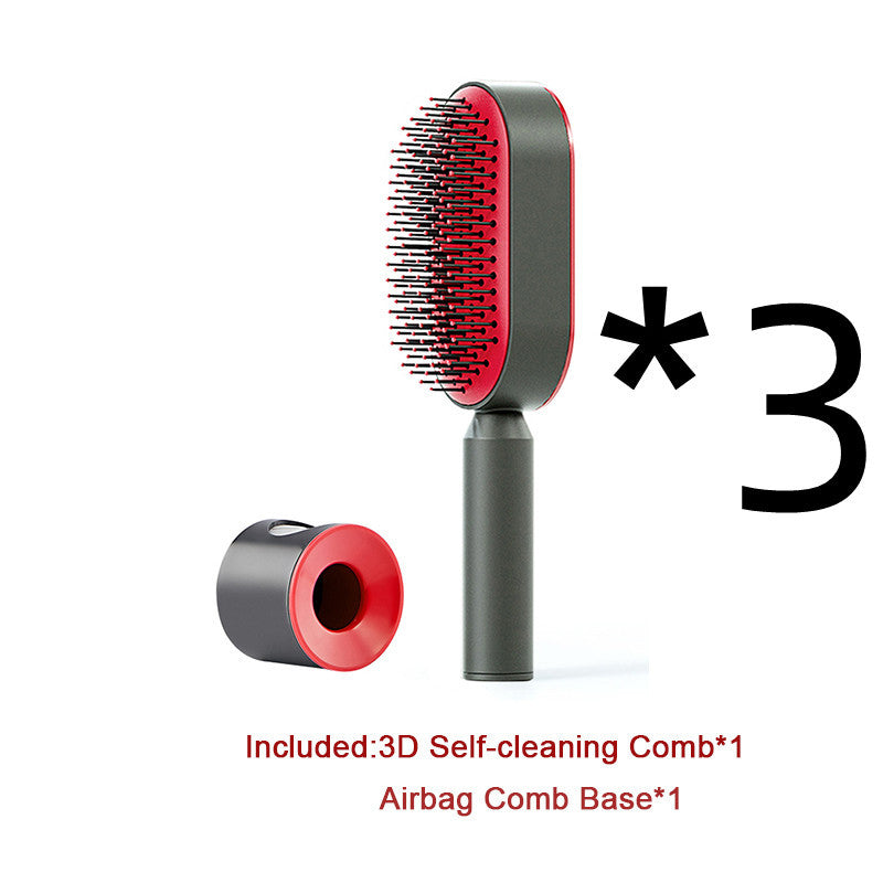 One-Click Clean Hair Brush Anti-Static & Gentle on Scalp - Massage Comb for Healthy Hair Growth