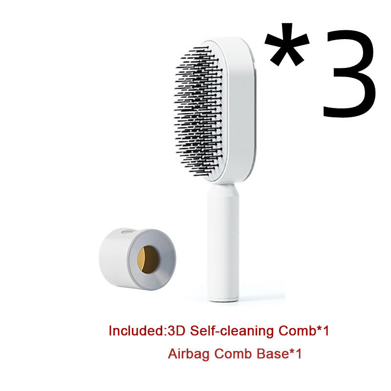 One-Click Clean Hair Brush Anti-Static & Gentle on Scalp - Massage Comb for Healthy Hair Growth