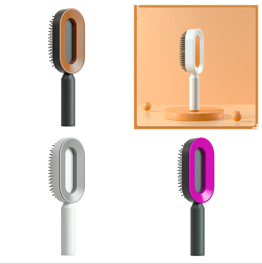 One-Click Clean Hair Brush Anti-Static & Gentle on Scalp - Massage Comb for Healthy Hair Growth